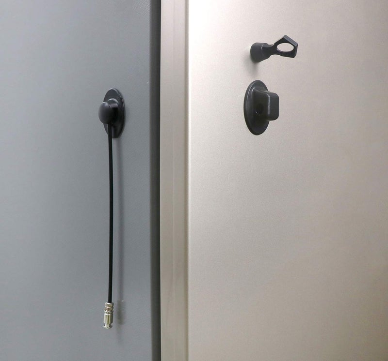 bouti1583 2 Pack Refrigerator Lock with Magnetic, Child Safety Locks, Fridge Freezer Door Lock, for Cabinet Drawer, Convenient - Black - Image 2